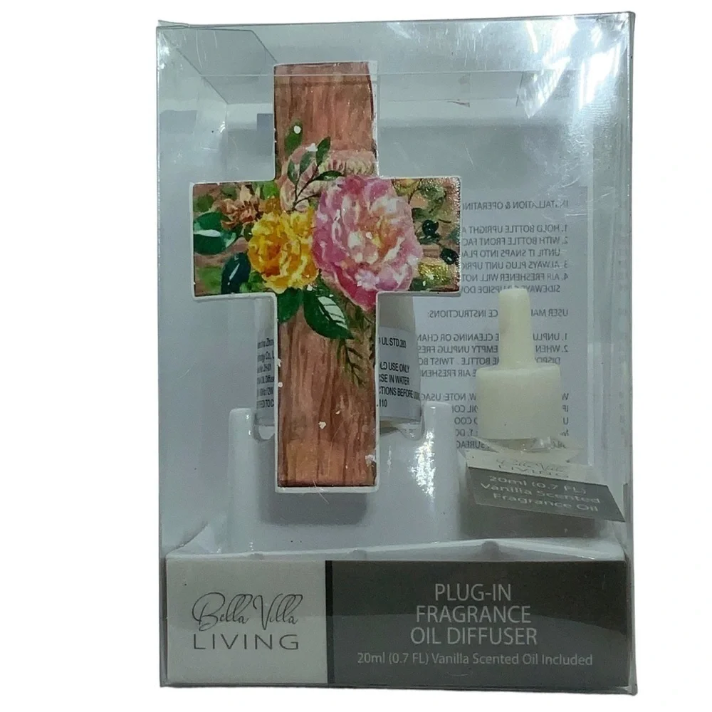 Bella Villa Oil Fragrance Warmer Spiritual Religious Cross Spring Easter Plug In